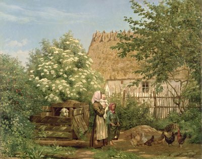 Feeding the Chickens by Frederick Christian Lund